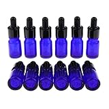 Photo Gallery ferneebuty 12 bottiglie vuote in vetro per oli essenziali, con contagocce, contenitori blu per lozioni da 15 ml, per aromaterapia e cosmetici, 5 ml Photo Gallery ferneebuty 12 bottiglie vuote in vetro per oli essenziali, con contagocce, contenitori blu per lozioni da 15 ml, per aromaterapia e cosmetici, 5 ml