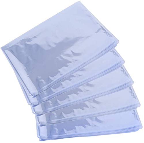 lehom 100 Pack Heat Shrink Film Wrap Bags 25X35CM Shrink Wrap Bags Clear Heat Seal Shrink Wrap for Soaps, Candles, Bath Bombs,Jars and Small Gifts, Homemade DIY Projects, Shrink Film Wrap