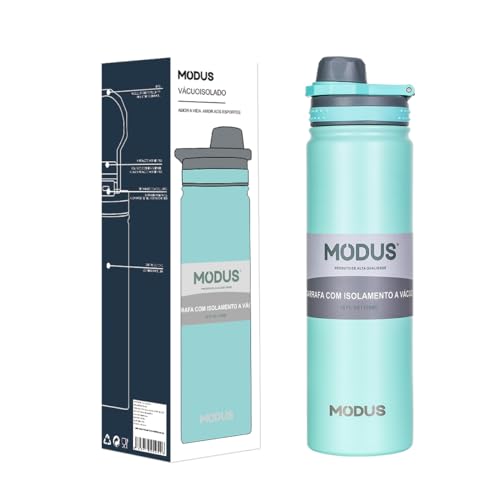 MODUS Garrafa de Água Térmica Inox Esportiva Academia Isolada a Vácuo Aço Inox 750ML (Verde)