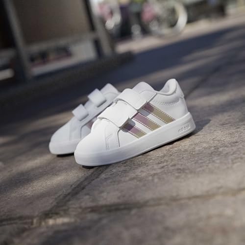 adidas Unisex-Baby Grand Court 3.0 Cf I, White/Iridescent/White, 6 by adidas - Image 4