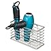 mDesign Farmhouse Metal Wire Bathroom Wall Mount Hair Care & Styling Tool Organizer Storage Basket for Hair Dryer, Flat Iron, Curling Wand, Hair Straightener, Brushes - Holds Hot Tools - Satin