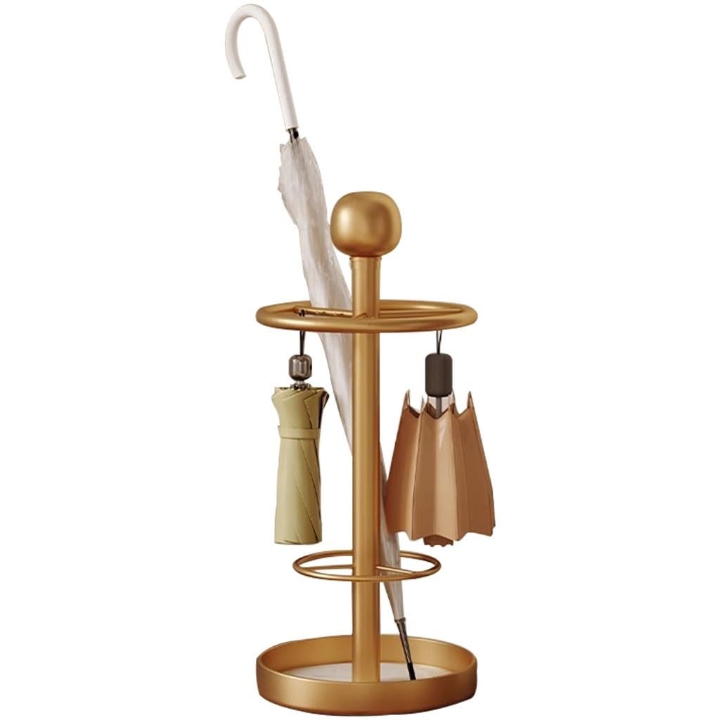 Flyiodfcxv A Umbrell Stand, Indoor Modern Iron Wrought Umbrell Stand, With Hook, Entrance(,30 * 52Cm)