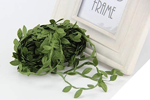 Killer's Instinct Outdoors Leaf Ribbon 20 Yard Fabric Ribbons Roll Green Leaf Ribbon 1" Width Artificial Olive Leaf Trim Ribbon Or Gift Wrapping Craft Diy #TOP4