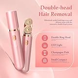 Epilator,2 in 1Epilator for Women Rechargeable,Womens Electric Shaver with LED Light,Hair Removal for Women Legs/Face/Bikini/Arms,Smooth Epilator Trimmer Travel Kit Set,Hair Removal Area - Image 5