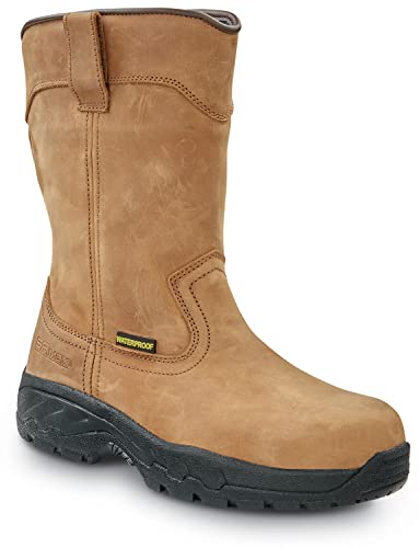 SR Max Midland, Men's, Brown, Wellington Style, Comp Toe, SD, Waterproof, MaxTRAX Slip Resistant, Work Boot2