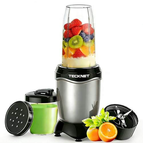 TECKNET 600W Powerful Personal Blender Smoothie Maker, Grey