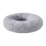 Zhoothyomiru Katzenbett Donut Plüsch Haustierbett für Katzen und Hunde Rundes warme weiche Bequeme Hundehütte Hundesofa Katze Schlafen (38CM) passt in EIN 3kg schweres Haustier