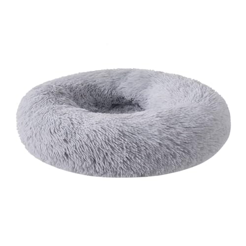 Zhoothyomiru Katzenbett Donut Plüsch Haustierbett für Katzen und Hunde Rundes warme weiche Bequeme Hundehütte Hundesofa Katze Schlafen (38CM) passt in EIN 3kg schweres Haustier
