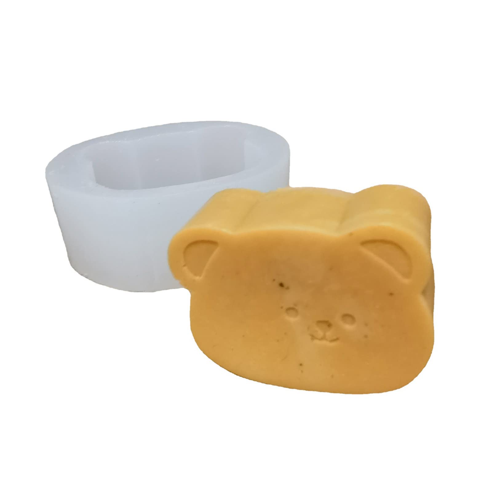 carotoe 3D Little Bear Silicone Mold Cute Animal Scented Candles Soaps Mold Chocolate Fondant Cake Baking Unique Silicone Molds for Making Wax Melts
