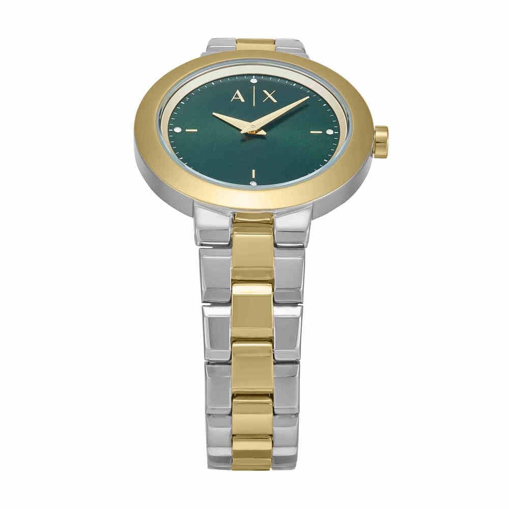 Armani Exchange Orologio da donna, Movimento al quarzo a due lancette e cassa da 36 mm con cinturino in acciaio o pelle