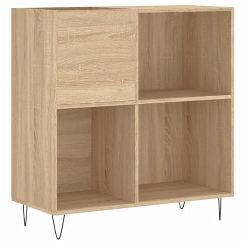 vidaXL Mueble Discos Madera contrachapada Roble Sonoma 84,5x38x89 cm