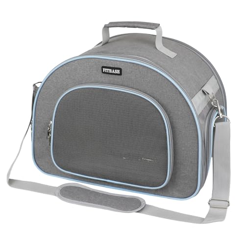 Collapsible Cat Carrier FITBASE Dog Pet Carrier 15.7X10.2X11.8 Inches for Small/Medium Animal Puppy, Pet Travel Cage Soft Sided Cat Bag for Camping, Hiking, or to the Vet’s