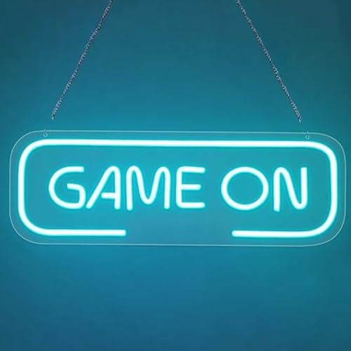 Image of LED Game Sign Game Zone Neon Signs Gaming Room Wall Art Decor Man Cave Lights Signs Gamer Home Bedroom Decoration USB Powered Brightness Adjustable