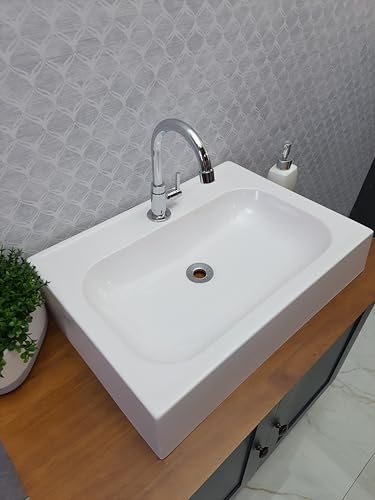 Cuba Pia Lavanda Banheiro De Apoio 55x40cm Casa Laura Decor