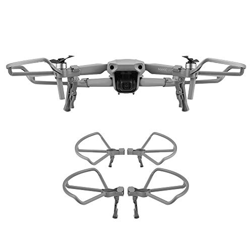 O'woda 2 en 1 Mavic Air 2 Protection d'hélice avec Train d'atterrissage Pliable pour DJI Mavic Air 2 Drone Accessoire Quadcopter ?Gris?