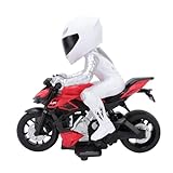 Effets d'éclairage sympas : la moto cascadeuse télécommandée avec figurine de conduite présente des effets d'éclairage sympas qui améliorent son réalisme, ce qui en fait non seulement un jouet mais aussi un spectacle visuel.