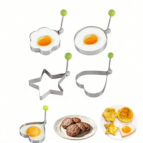 Stainless Steel Egg Rings 4 Pack 3.5 Inch – Non