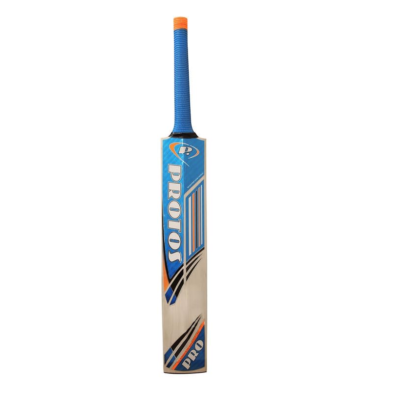 Protos Thunder - Mazza da cricket in salice inglese, manico corto, per adulti