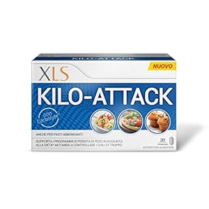 XLS Medical Kilo-Attack A Base Di Carbolyte, Integratore Alimentare Che Supporta I Programmi Di Perdita Di Peso, 30 Compresse