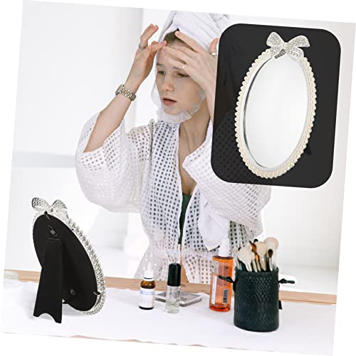 Espejo de maquillaje elegante estilo europeo con base estable miniatura 4
