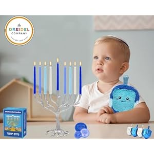 The Dreidel Company Pastel Blue Jerusalem Hanukkah Candles Menorah Candles Chanukah Candles 44 for All 8 Nights of Chanukah (Single) The Dreidel Company Pastel Blue Jerusalem Hanukkah Candles Menorah Candles Chanukah Candles 44 for All 8 Nights of Chanukah Single