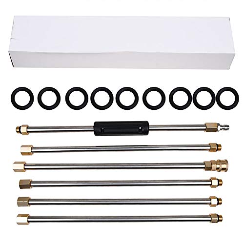 Starall 6PCS Pressure Washer Wand Extension Replacement Cleaning Lance 7.5-Feet 1/4 Inch Quick Connect 4000 PSI New