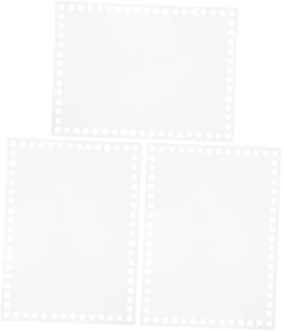 DIYEAH 3pcs DIY Bag Basket Bottoms Acrylic Sheets Crochet Base Weaving Board Hand Craft Knitting Supply