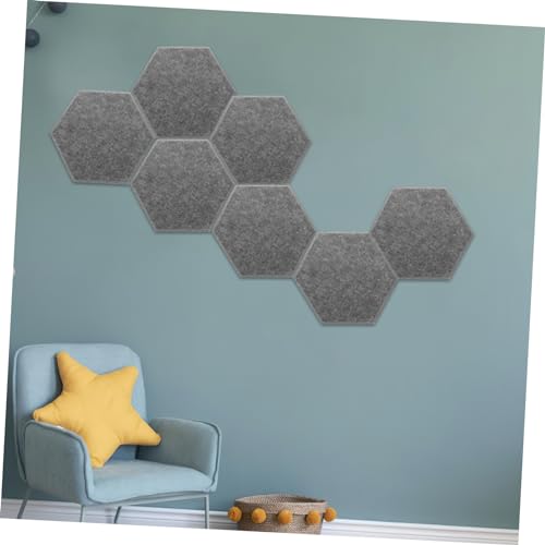 Paneles acústicos hexagonales 8 unidades, paneles de pared insonorizantes para mejorar la experiencia de audio en teatros y oficinas miniatura 3