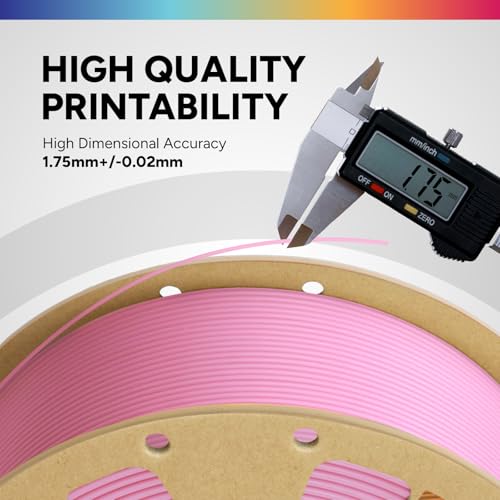 Image of OVERTURE PLA Filament 1.75mm, Neatly Wound 3D Printer Filament 1kg Spool (2.2lbs), Dimensional Accuracy + /- 0.02 mm, Fit Most FDM 3D Printers (Pink)