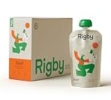 Rigby Organic Grass-Fed Beef Dog Treat Pouches – Low-Calorie Squeeze Treat for Enrichment, Meal Topping, Training & Pill Time – Supports Muscle, Digestive & Whole-Body Vitality – 6 Pack