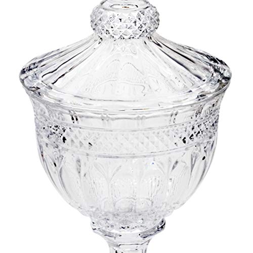 Potiche com Pé de Cristal Brandon Lyor Transparente 38.3 cm