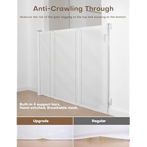 42-Tall-98-Extra-Wide-Retractable-Baby-Gates-for-Large-Openings-Momssy-Child-Safety-Mesh-Gate-Long-Dog-Gate-for-IndoorOutdoor-Stairs-Hallways-Deck-Patio-Garage-DoorWhite - Cucciolini Doodles   42-Tall-98-Extra-Wide-Retractable-Baby-Gates-for-Large-Openings-Momssy-Child-Safety-Mesh-Gate-Long-Dog-Gate-for-IndoorOutdoor-Stairs-Hallways-Deck-Patio-Garage-DoorWhite