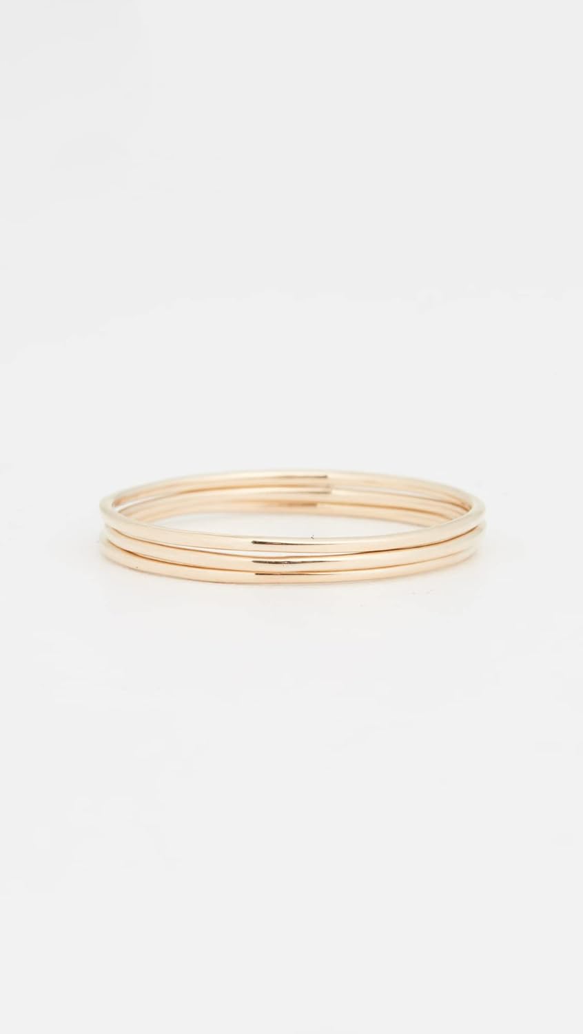 Women's 14k Paper Thin Rings, Gold, 6 - Image 3