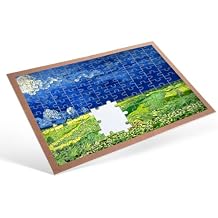 HEMOTON Jigsaw Puzzle Mat, Portable Puzzle Board, Non-Slip Surface, Foldable for Easy Storage, Felt Puzzle Pad, Up to 500 Pieces, 23.62" x 15.75", 9 mm Thickness