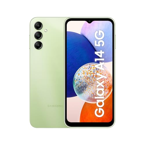 Samsung Galaxy A14 5G, Android Smartphone, 6,6 Zoll Dynamic AMOLED Display, 5.000 mAh Akku, 64 GB/4 GB RAM Handy in Light Green inkl. 30 Monate Herstellergarantie [Exklusiv bei Amazon]