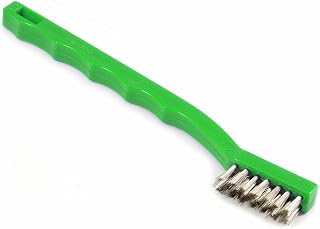 Forney 70488 Wire Brush, Stainless Steel with Plastic Handle, 7-1/4-Inch-by-.006-Inch , Blue