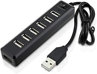 Aussel Premium 7 Ports USB Hub Expansion High Speed USB 2.0 Multi USB Hub Splitter Switch Lead Adapter Cable For PS3, Xbox, Wii, PC, MAC, Laptop, NoteBook, Mac Book, NetBook, Tablet, Tab, Supports Windows Vista/7/Mac