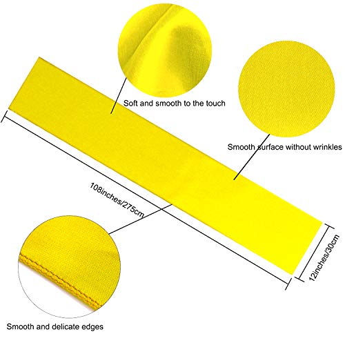 Aneco 4 Pack Satin Table Runner 12 X 108Inch Long Bright Silk And Smooth Fabric Party Table Runner For Wedding Banquet Party Decoration- Yellow #TOP2