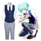 QQA Assassination Classroom Shiota Nagisa Cosplay Costumes Costume Femme Deux Dimensions Vêtements,Bleu,M