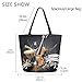 ZzWwR Fashion Musical Instrument Notes Extra Large Canvas Gym Shoulder Tote, Reusable Daily Durable Top Handle Bag for Mens Womens Yoga Weekender Picnic Beach Travel Market Shopping