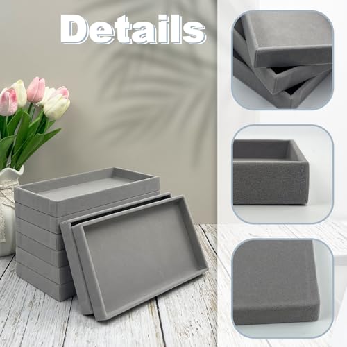 Yexexinm TES6 12Pcs Small Velvet Jewelry Trays thumb #2