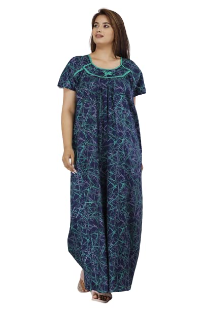 Buy RD Pure Cotton Long Maxi Nighty Sleepwear Nightgown for Women or Ladies  with Stylish Printed Round Neck Super Soft Comfortable Design at Amazon.in