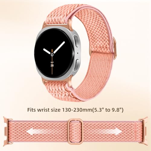 Easuny 12 Pack Stretchy Bands Compatible with Samsung Galaxy Watch 8 Band 40mm 44mm, Samsung Galaxy Watch 8 Classic 46mm Loop, Elastic Nylon Fabric No Gap Sport Strap Replacement for Women Men