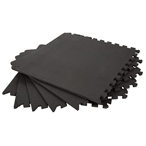 Interlocking Eva Foam Floor Tiles For Home Gym, Yoga Mat, Workout Equipment, Or Child's Play Surface - Set Of 6, (Black) By Stalwart #TOP7
