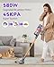 Coovy Cordless Vacuum Cleaner SU7, 580W 50Kpa 75 Minutes Runtime Stick Vacuum with Touch Screen, Anti-Tangle Wireless Powerful Lightweight Vac for Home Pet Hair Carpet Hardwood