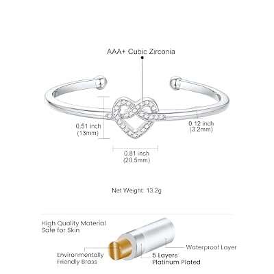 KeyStyle Love Knot Bracelet for Women, Tie The Knot Bracelets Bridesmaid Gift 14K Gold Plated Stackable Bangle for Party Prom Minimalist Jewelry
