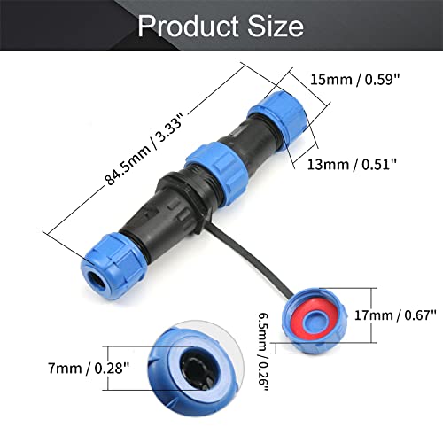 Conector de Aviación Fielect 6P 5A SD13-6 Impermeable miniatura 2