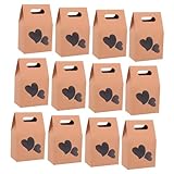 WEKAMOS 24 Piezas Unidades Bolsas Kraft con Ventana para Regalos Bolsas Portátiles Resistentes para Dulces y Cumpleaños Alimenticio sin Olor
