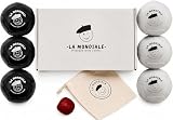 La Mondiale Boccia-Spiel für den Innenbereich – Set mit 6 Kugeln + Zielkugel – für Kinder & Erwachsene – auf allen Oberflächen verwendbar – lustige Geschenkidee