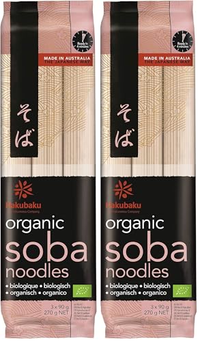 Hakubaku Organic Soba Noodles, Nouilles Japonaises Bio, 270 g (Lot